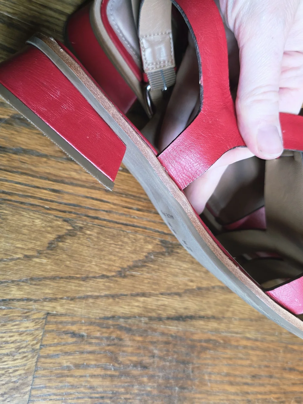 Red Women’s Fisherman Leather Sandals - Comfortable Summer Buckle Sandals